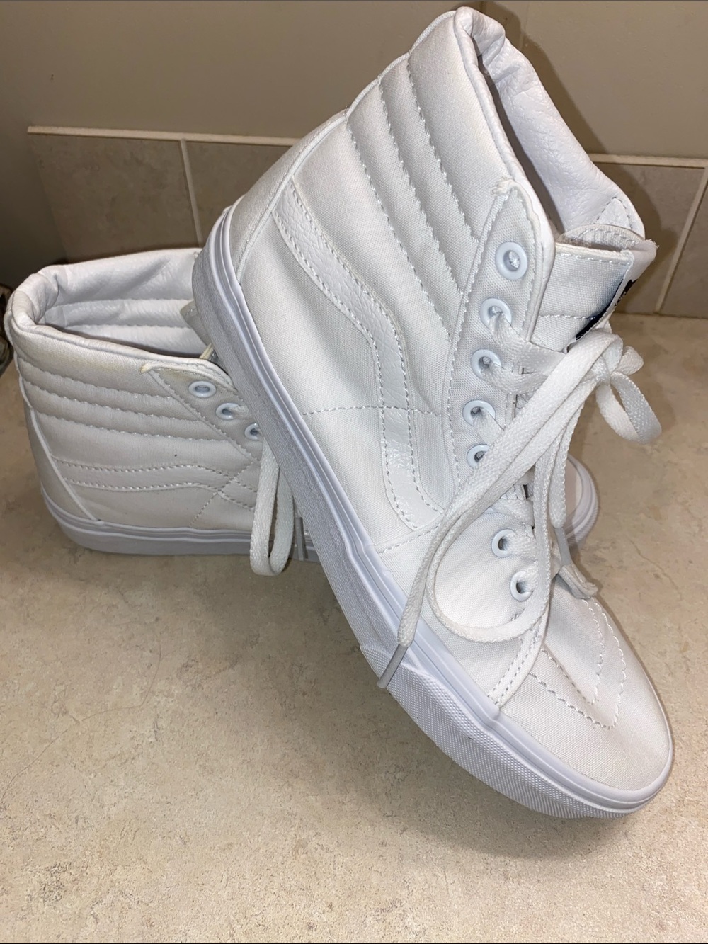 Vans Women's White High-Top Skate Sneakers
